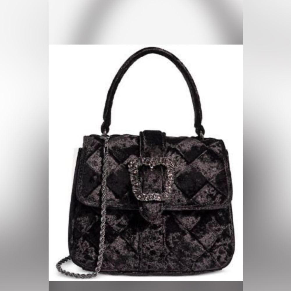 Sam Edelman Gorgeous Elegant Black velvet  Handbag